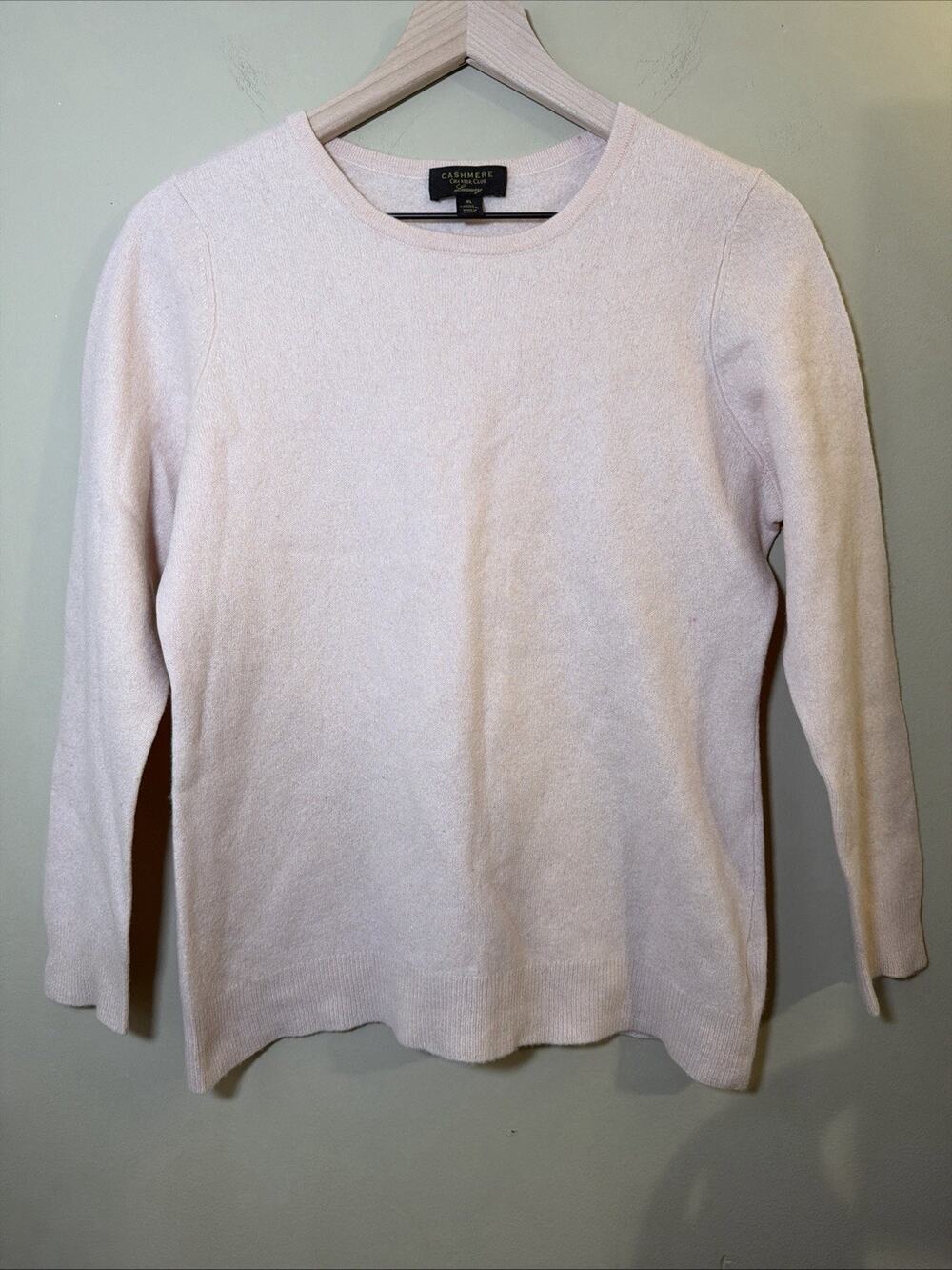 Charter Club Luxury 100% Cashmere Sweater Women’s XL Pink Crewneck Pullover